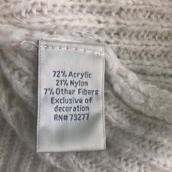 LC Lauren Conrad Loose Knit Back Sheer Tie Bow Gold Thread Small - Picture 7 of 9